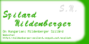 szilard mildenberger business card